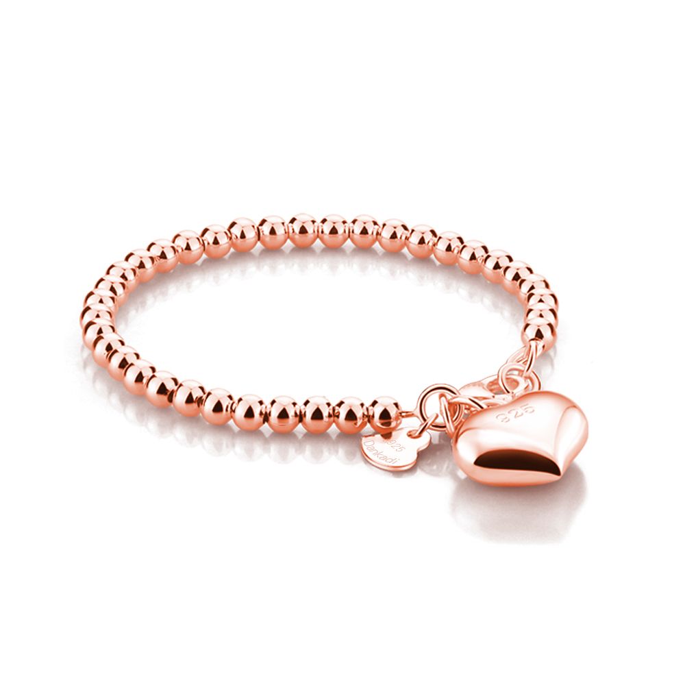 Heart 4mm Rose Gold-16cm