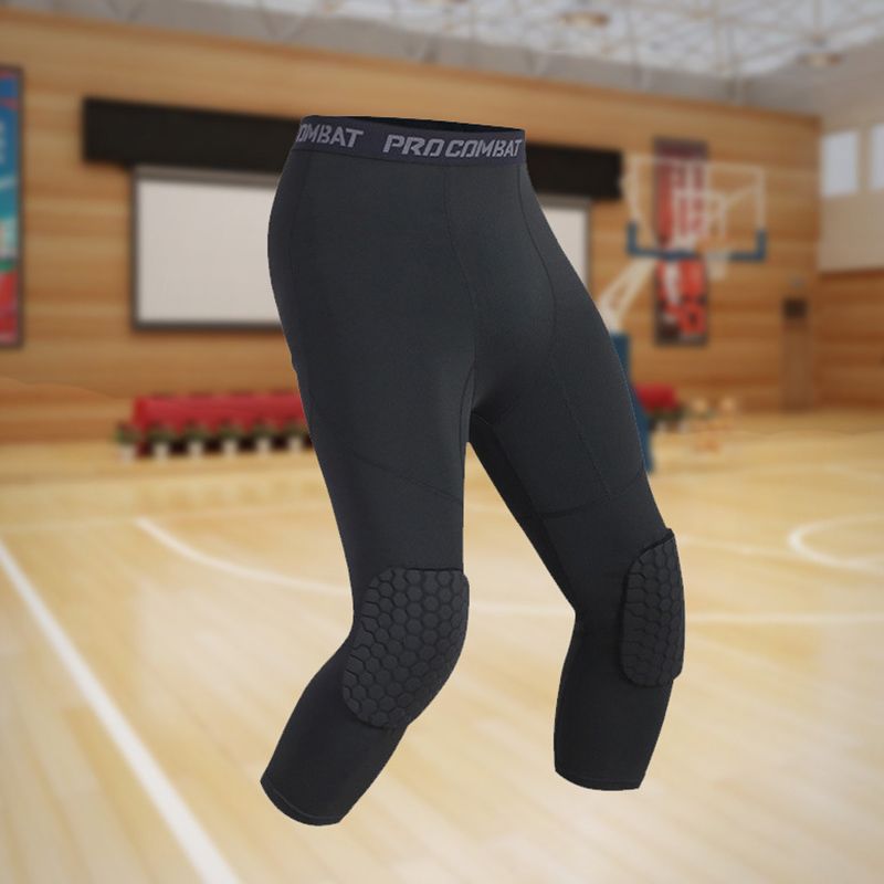 Leggings with knee pads for basketball top