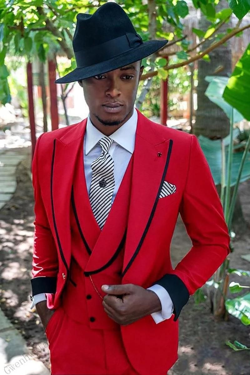 2 Piece Black And Gold Jacquard Sequins Men's Prom Suits - View #7