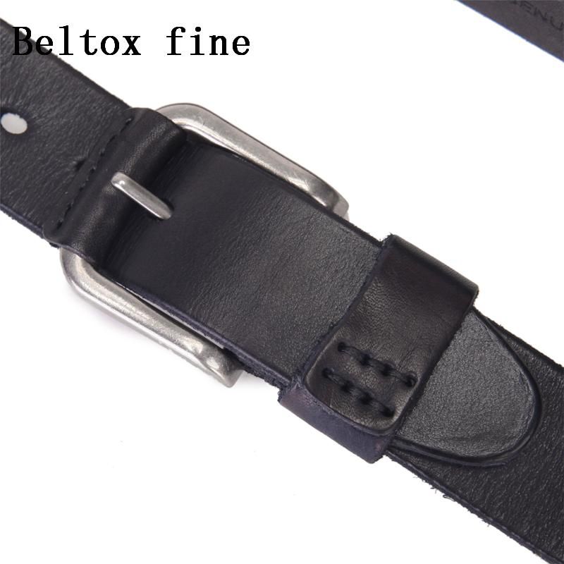 de cuero de vaca italiana para hombres hebilla anti-rasguño de 38 mm de