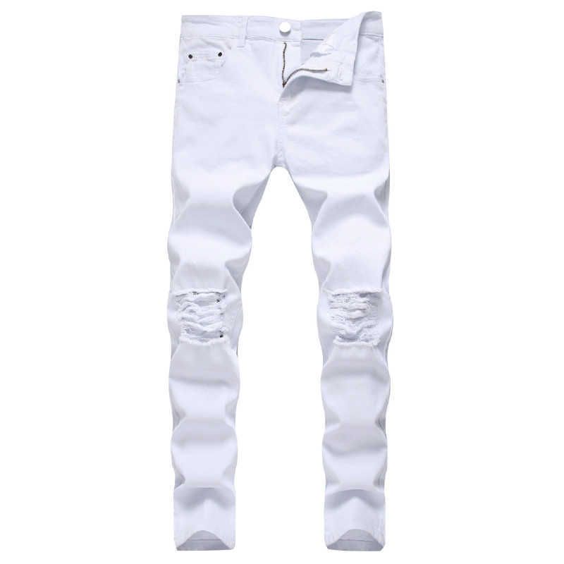 Weiß zerrissene Jeans