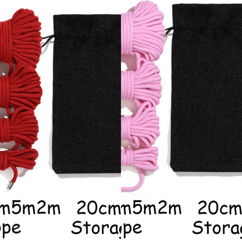 3 x Shibari 10m Soft Bondage Ropes  Red Black Purple 100% Cotton Restraint UK