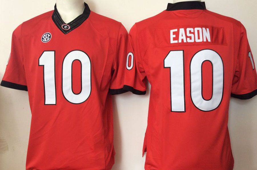 10 Jacob Eason Red Jersey
