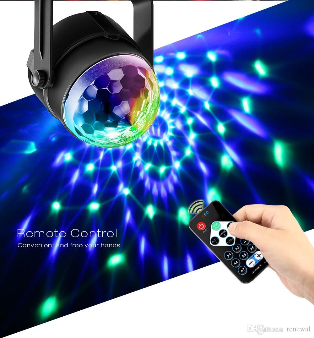 RGB LED Party Effect Disco Ball Light Stage Light Laser Lamp Projector RGB  Stage Lamp Music KTV Festival Party LED Lamp Dj Light2744 From Hcy1227,  $16.55