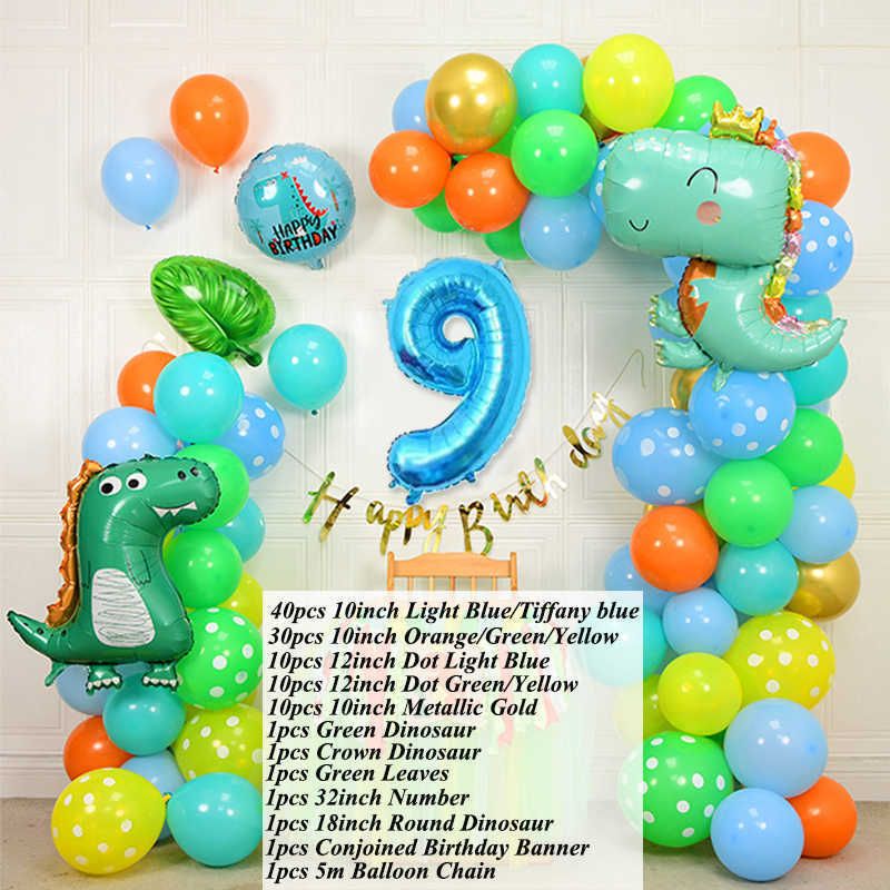 107pcs Dibujos animados Dinosaurio Cumpleaños Set de globos de cumpleaños 32 pulgadas Número de papel de 107pcs Dibujos animados Dinosaurio Cumpleaños Set de globos de cumpleaños 32 pulgadas Número de papel de