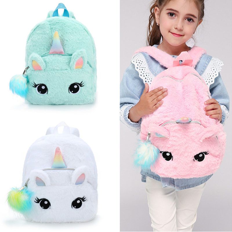 Toddler Boys Girls Kids Cute Cartoon School Backpack Rucksack Plush Shoulder Bag