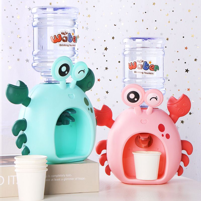 Cartoon kitchen children play house music cute crab detachable water dispenser set with cup Cartoon kitchen children play house music cute crab detachable water dispenser set with cup