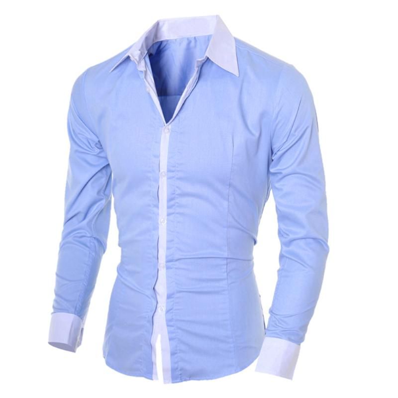 Compre Blusas Para Mujer Camisas Personalidad De Moda Para Hombre Hombre  Casual Delgado Camisa De Manga Larga Top Blusa De Hombre Estilo Negro  Blanco A 11,7 € Del Caixuku | Es.Dhgate.Com