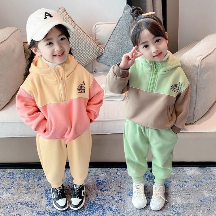 Compra Ropa Para Niños Coreanos Ropa De Bebé Ropa De Invierno De Niña  Peluvio Espesado Con Capucha Suelta Traje Deportivo Traje De Dos Piezas  Barato | Entrega Rápida Y Calidad | Es.Dhgate