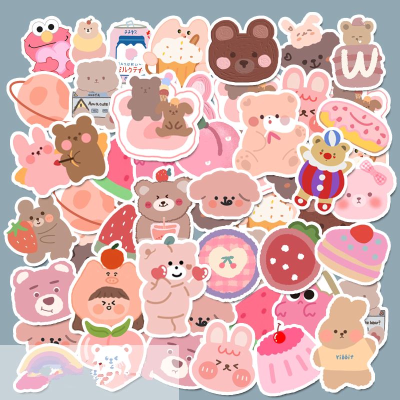 ins Korean cute bear hand account sticker Skin Protectors small fresh cartoon girl heart album stickers ins Korean cute bear hand account sticker Skin Protectors small fresh cartoon girl heart album stickers