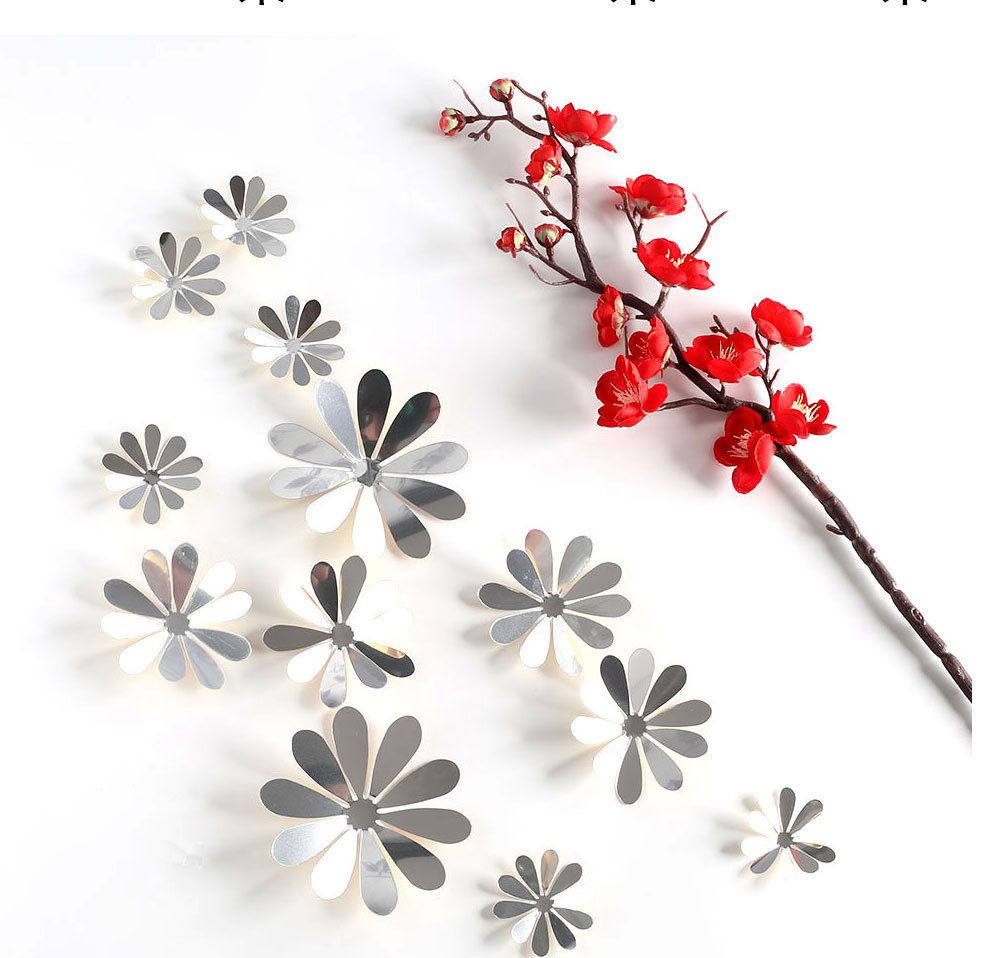 Sliver flower:12pcs/set