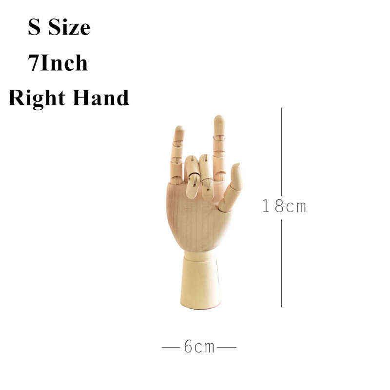 18cm drewna prawa ręka