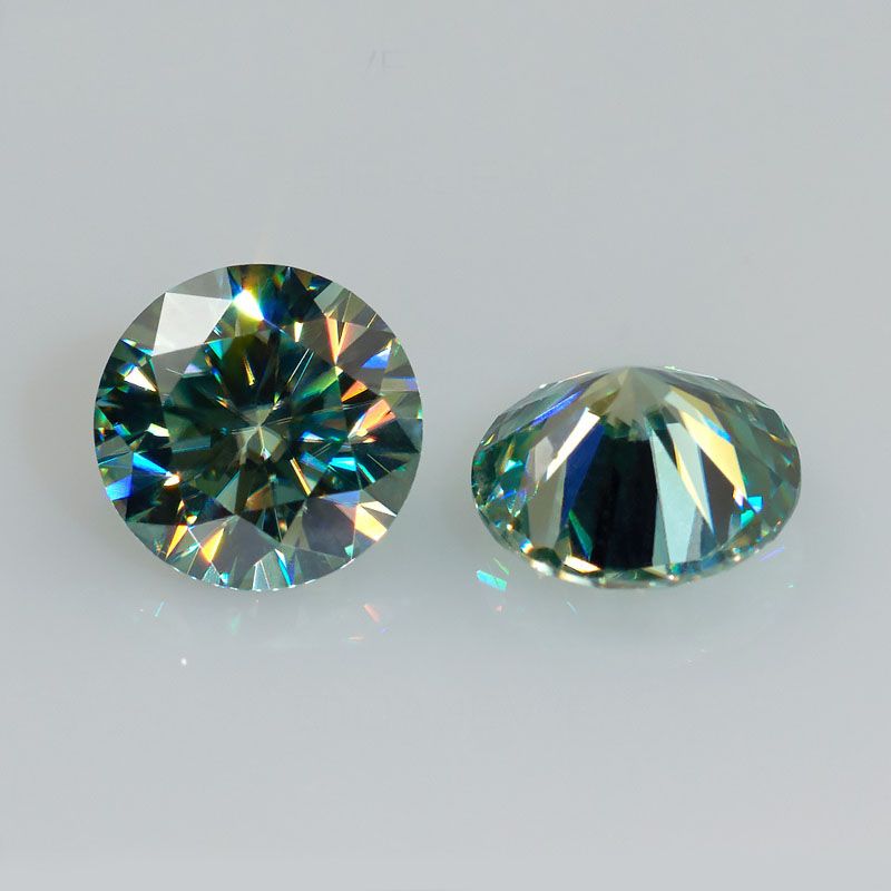 3.0~15mm Loose Moissanite stone 1.0ct 6.5mm Green Color Round