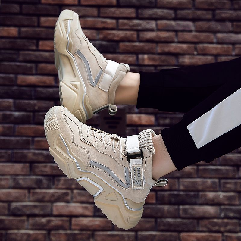 Compra Nuevo Cómodo De Alta Calidad Casual Juvenil Tendencia Cuero Alto Top  Mens Absorción De Choque Zapatos Casuales Running Sneakers Descuento Barato  | Entrega Rápida Y Calidad | Es.Dhgate