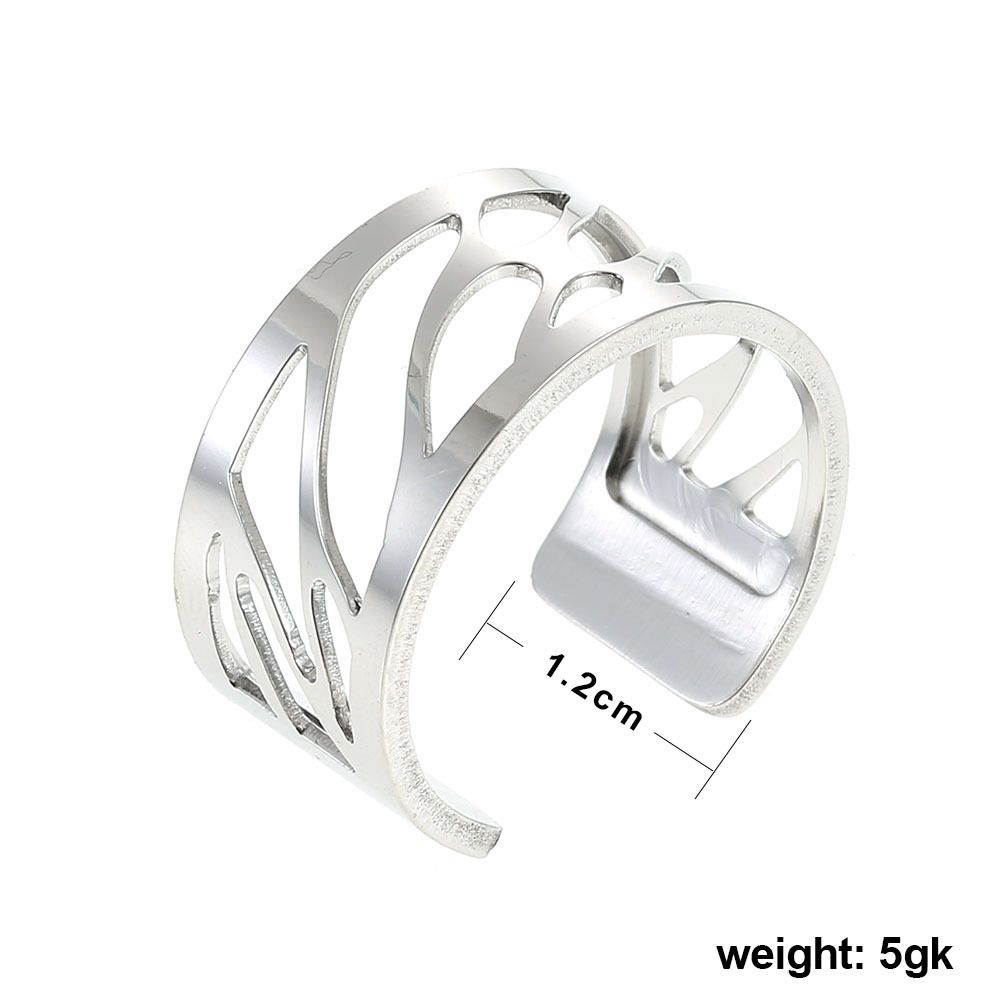 Cremo Manchette Butterfly Cuff Bracelet for Woman Argent Stainless