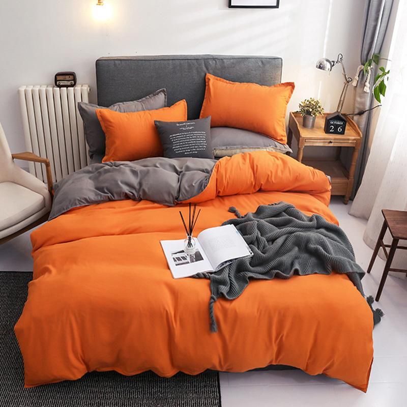 atractivo Transición viernes Conjuntos De Ropa De Cama Juego De Poliéster Gris Naranja Twin Full Reina  King Edredón Cubierta De Cama Funda De Cama Lino Dormitorio Ropa De Cama  Color Sólido Color De 69,6 € | DHgate