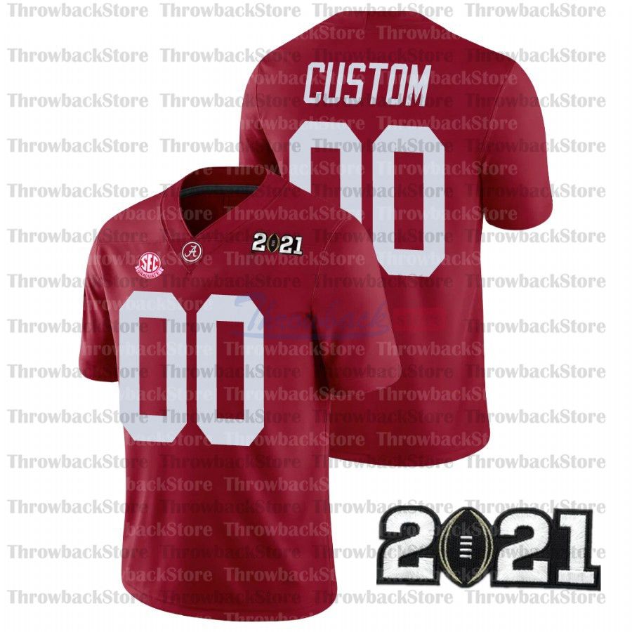 red with 2021 whith number patch