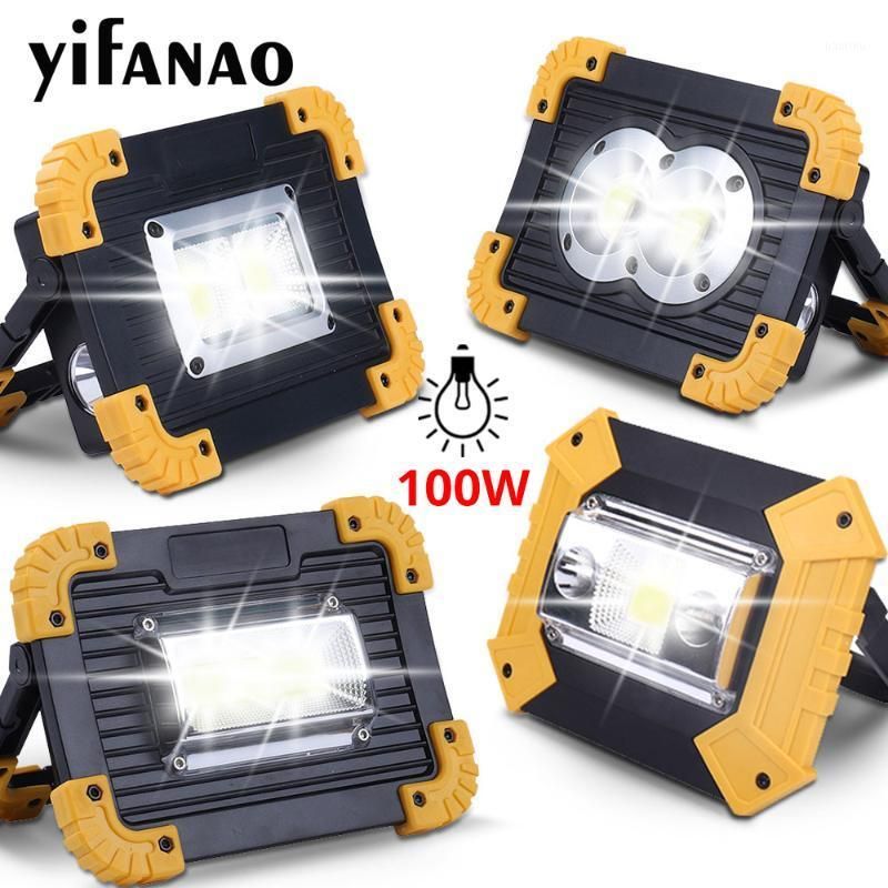 Portable Lanterns 100W Led Spotlight 3000lm Super Bright Work Light  Rechargeable For Outdoor Camping Lampe By 186501 From Liantiku, $19.72