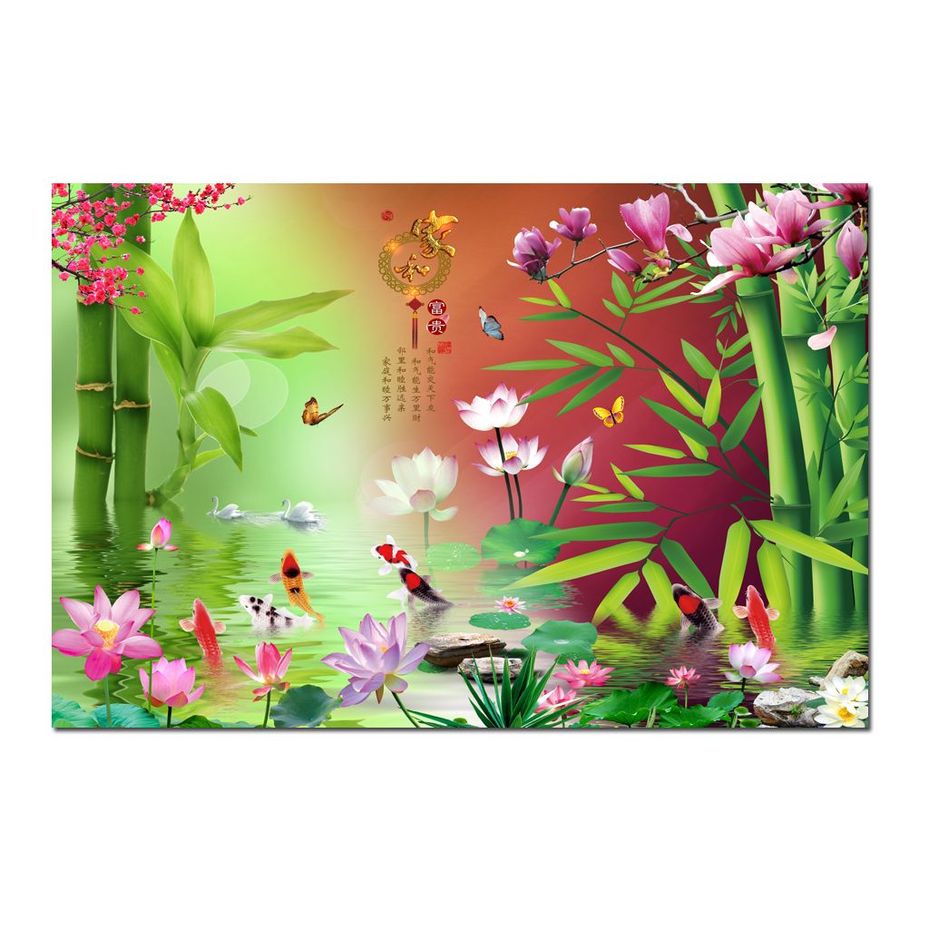 Feng Shui Flower Art Bedroom Ideas