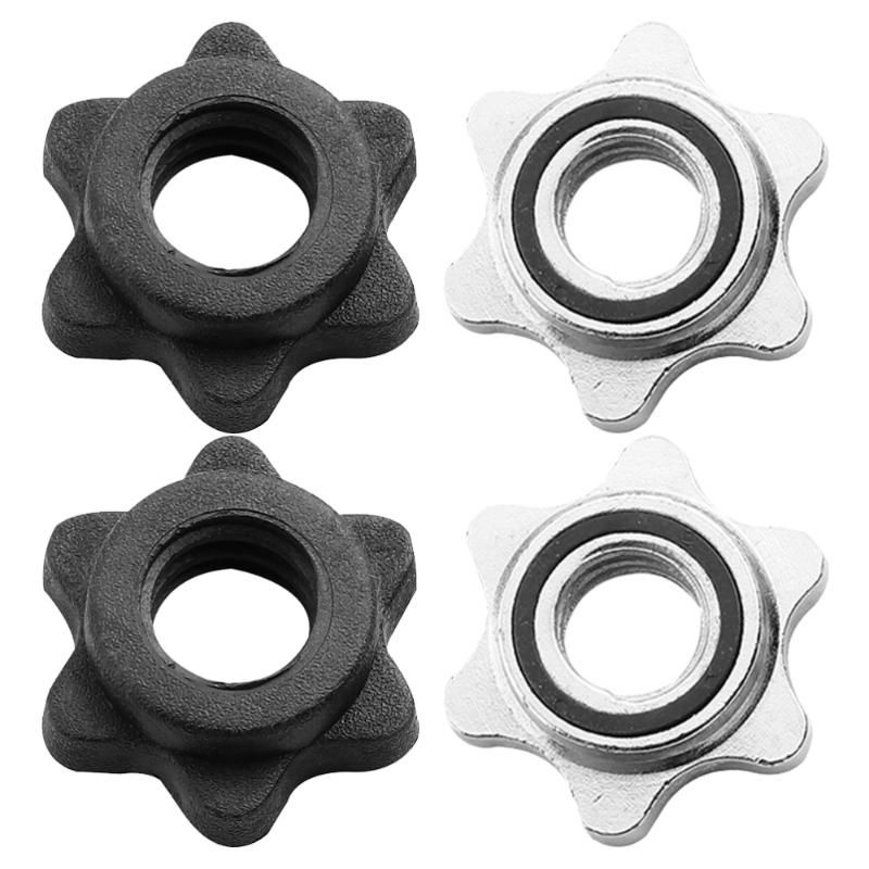 2PCS Hex Nut Double Lock Screw Cap for Dumbell Weight Lifting Barbell 