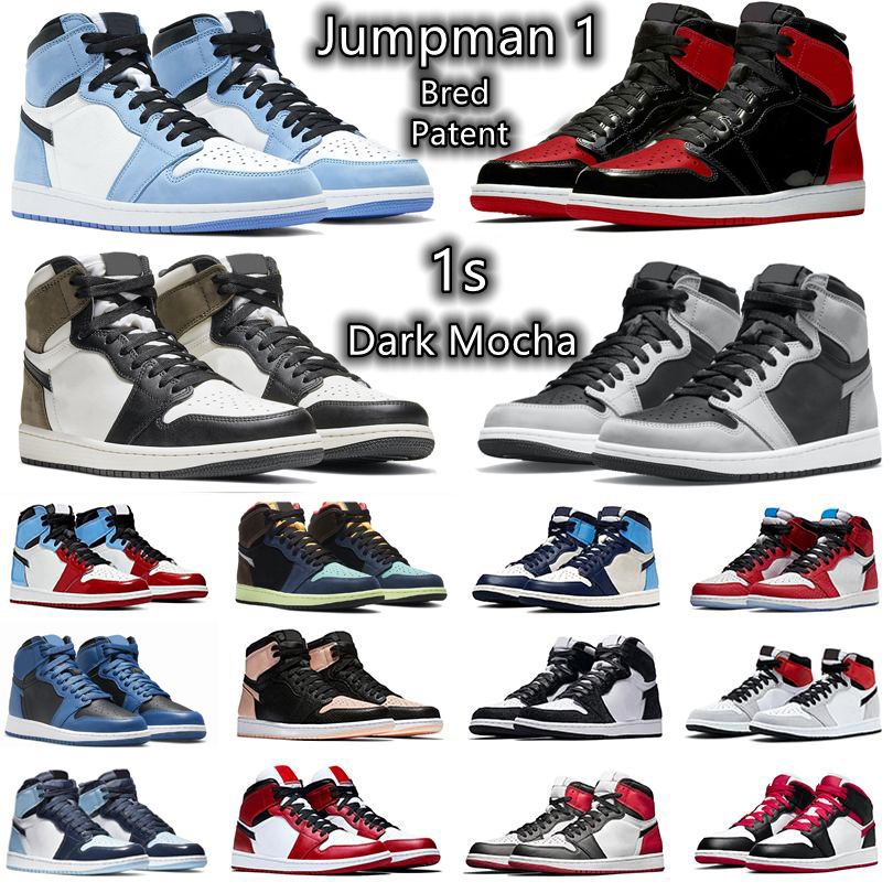 Jumpman 1 1s scarpe da basket da uomo Bred Patent Fragment università blu Twist Hype Royal Fearless Smoke Grey Dark Mocha Shadow uomo donna scarpe da ginnastica sneakers sportive