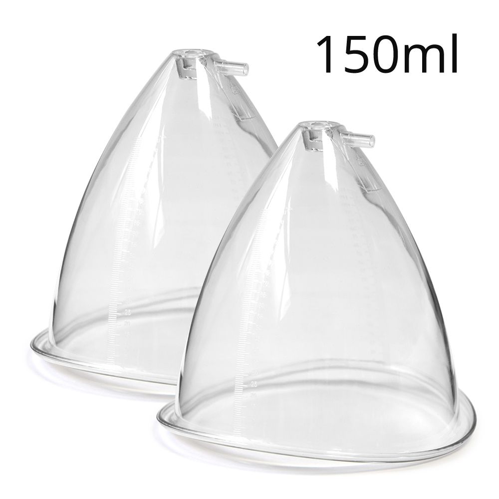 Um par de copos transparentes de 150ml