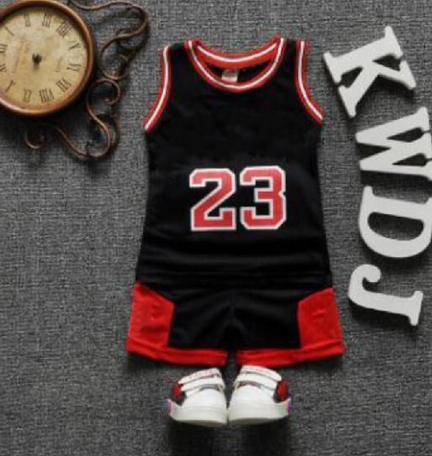 Toddler Kids Basketball Jersey Set Baby Boys Girls Letter Vest + Sports  Shorts Set Boys Summer Clothes No. 30 Red + Bandana Socks Wristband 150cm