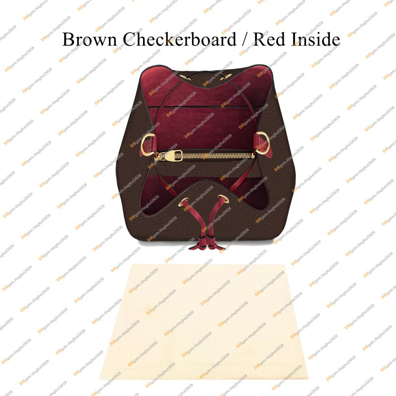 Brown Checkerboard Red w środku