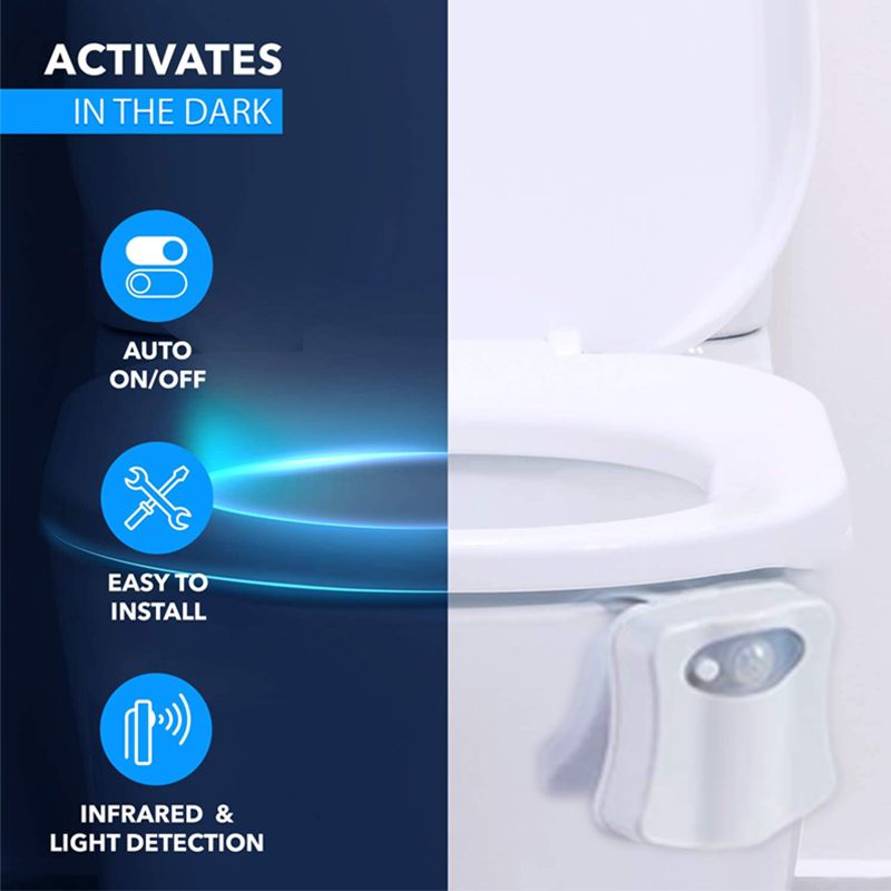 Ailun Motion Activated LED NightLight-Toilet Night Light White 8