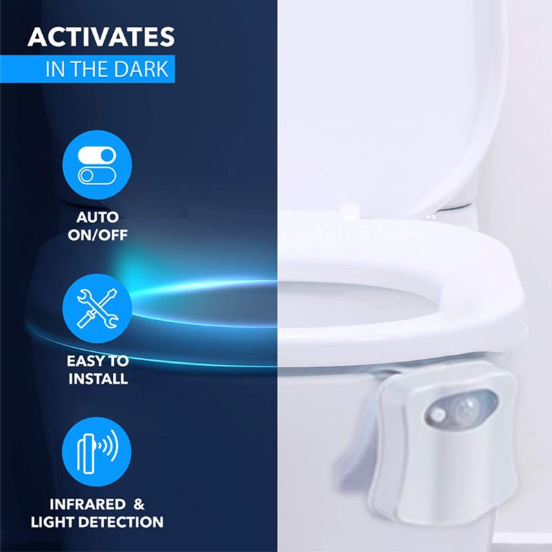 Glow Bowl Toilet Light, 2PACK Toilet Night Light Motion Activated