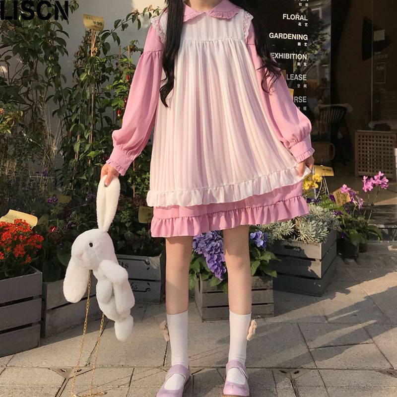 Preço prom. Verão lolita vestido de mulher nova de manga curta moda macio  irmãs meninas doces arco mini vestido magogo 2021 ~ Roupas femininas -  Todeschinisaopaulo.com.br