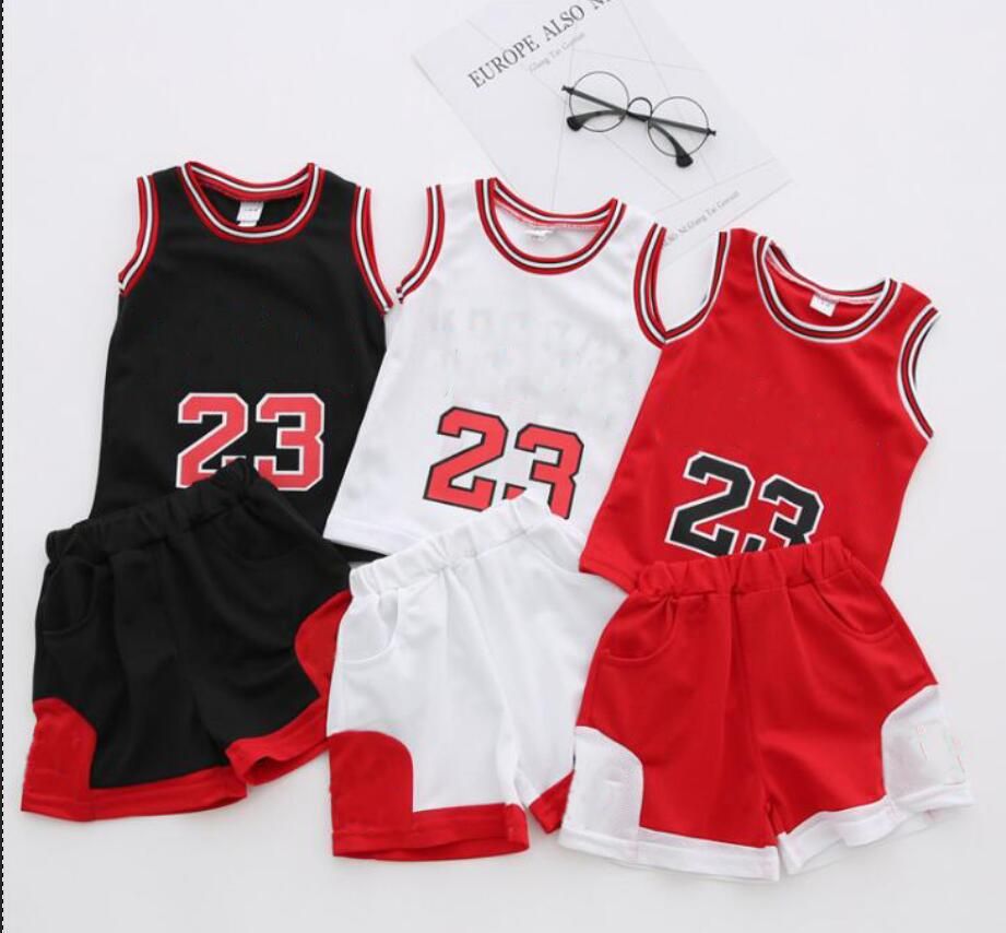 GLIGLITTR Toddler Kid Basketball Jersey Outfit Baby Boy Girl Letters Tank Top + Track Shorts Sets Boy Summer Clothes