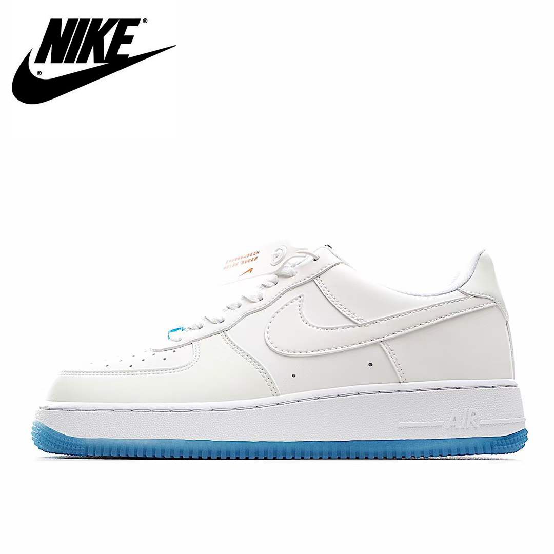 con caja Nike Air Force 1 Mujeres para hombres One Shoes Trainers Sneakers Light Direct Sun Light, UV cambia de color, zapatos comenzar￡n a cambiar colores