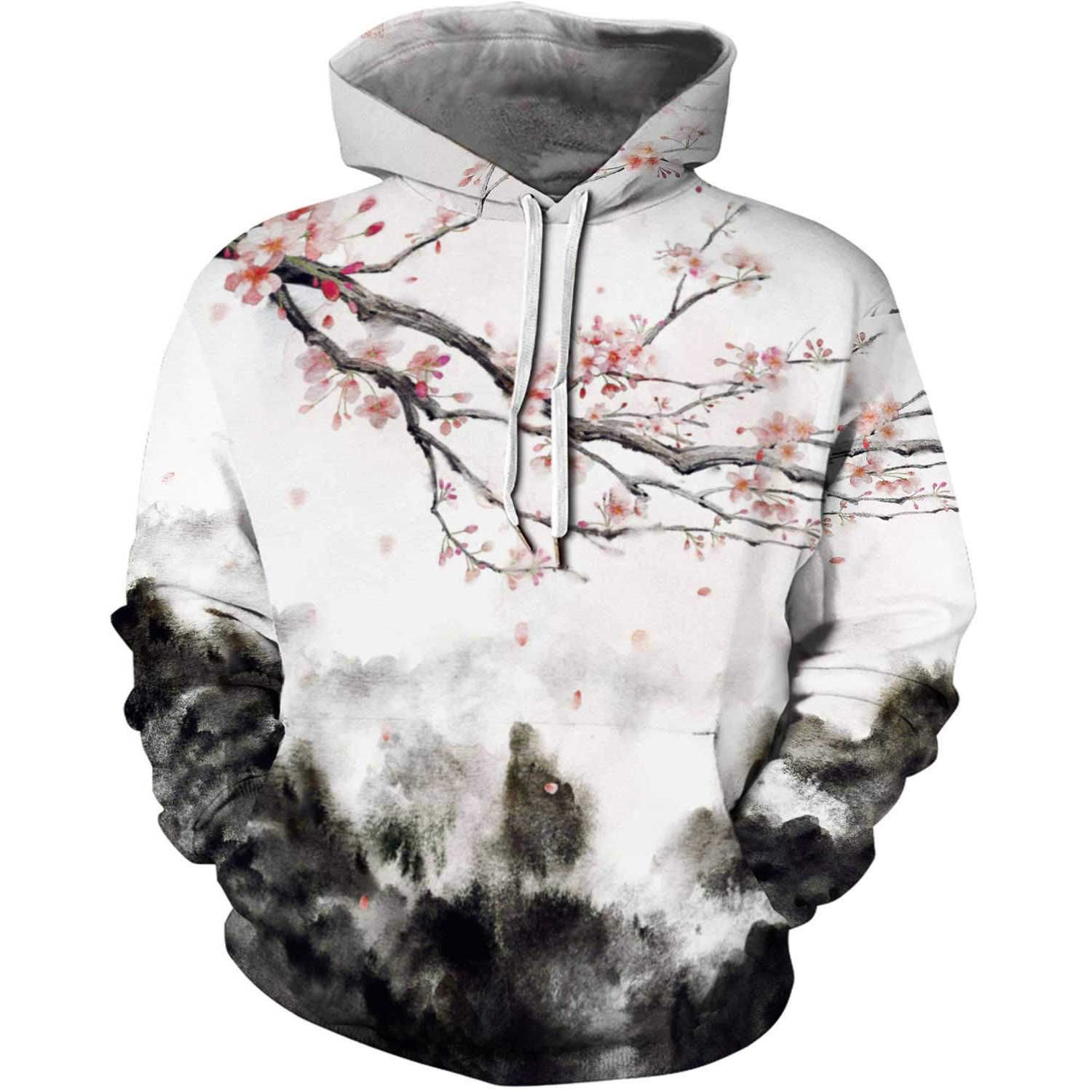 Compra Sudadera Con Capucha Estilo Suéter De Pareja Ciruela Flor De Paisaje  Con Capucha Sudadera Con Capucha Sudadera Con Capucha Digital De Impresión  3D Perfecta Para Camiseta Barato | Entrega Rápida Y
