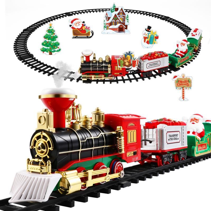 2022 Merry Christmas Train Images Wholesale And Retail Christmas Decorations 2022 Brand Train Set Electric  Toy With Sound Light Railway Tracks For Kids Gift Under The Tree From  Vewturley, $46.1 | Dhgate.com