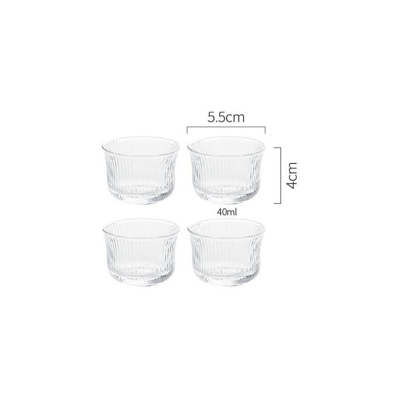 Set of 4 Cups - Clear