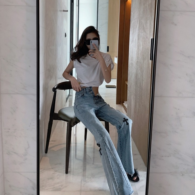 Pantalones vaqueros de cintura alta para mujer, vaqueros de estilo europeo  y americano, pitillo, de un solo pecho, Primavera, 2019|Pantalones  vaqueros| - AliExpress