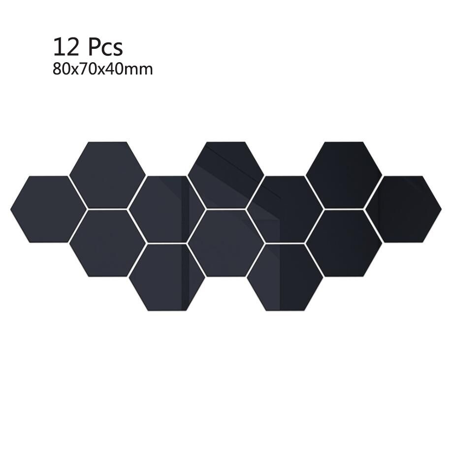 Black 12pcs / set (80x70x40mm)