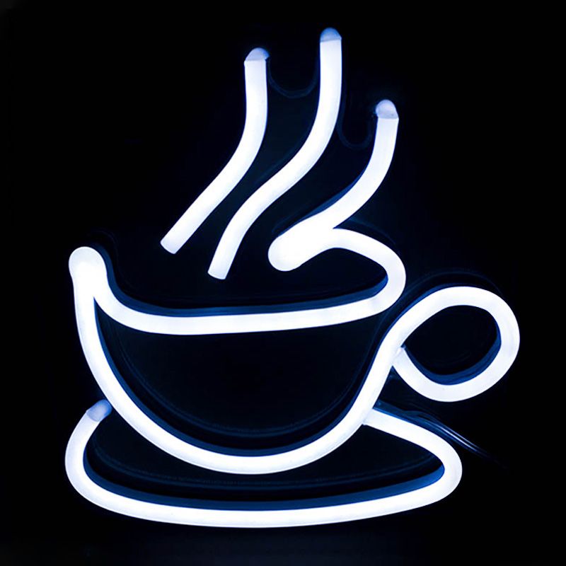 Signe de tasse de café blanc