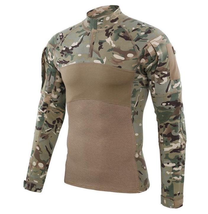 militar caza traje de rana A657 para hombre entrenamiento de combate montar escalada táctica camiseta de camuflaje para exteriores senderismo militar caza traje de rana A657 para hombre entrenamiento de combate montar escalada táctica camiseta de camuflaje para exteriores senderismo