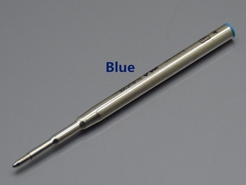 5 Pic Blue Ballpoint Caneta Recargas