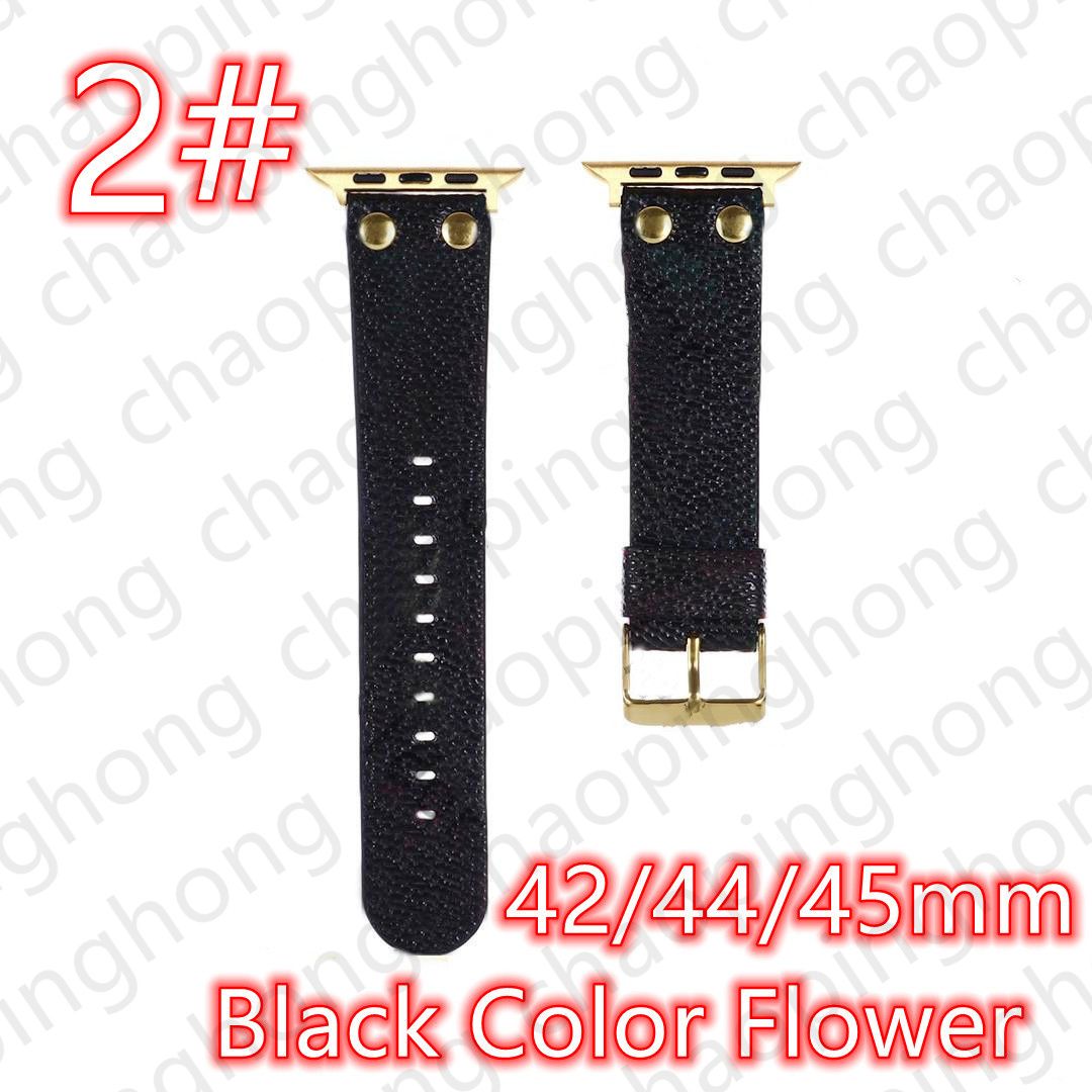 2#42/44/45/49mm Black Flower V -logotyp