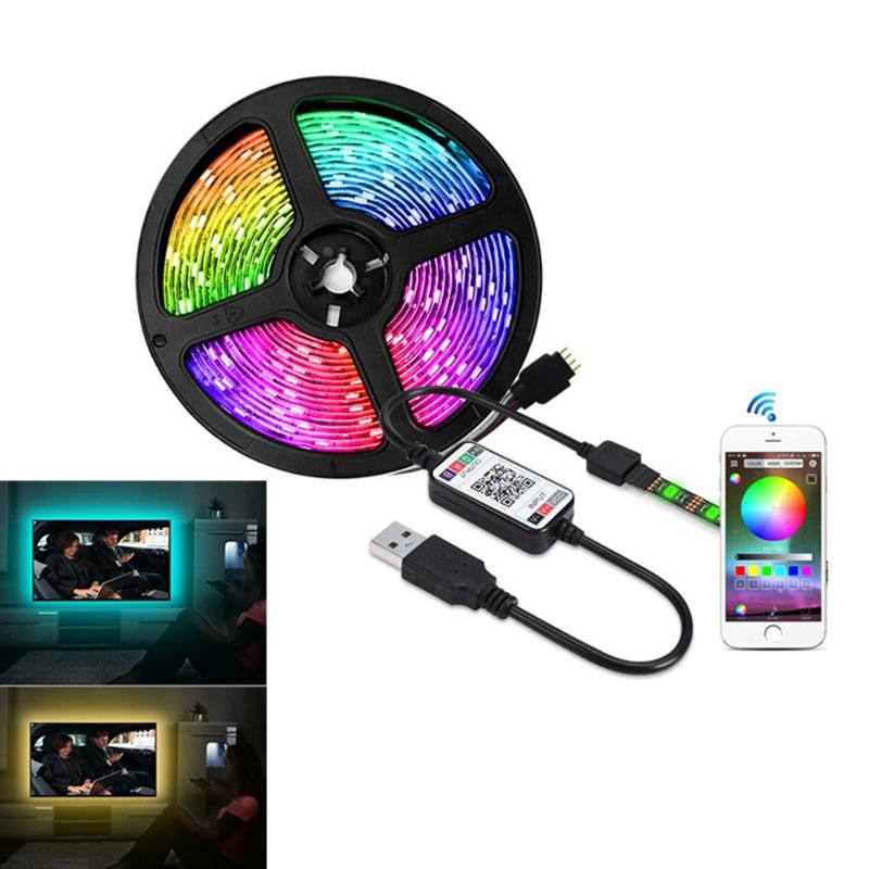 USB 0.5M-5M 2835 RGB LED Strip Waterproof LED Light Strips Flexible Tape DC 5V 