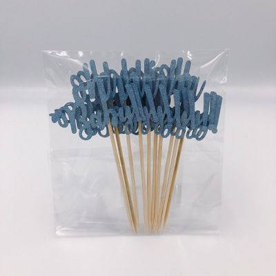 10pcs 케이크 토퍼 C2-blue.