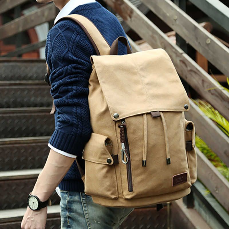 Mochila Mochila para hombre Moda Tendencia Juvenil Men's College Style Junior High School estudiantes viajes al aire libre