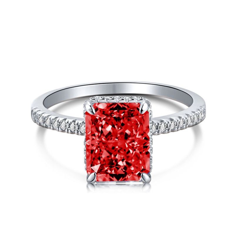 Silver Red CZ.