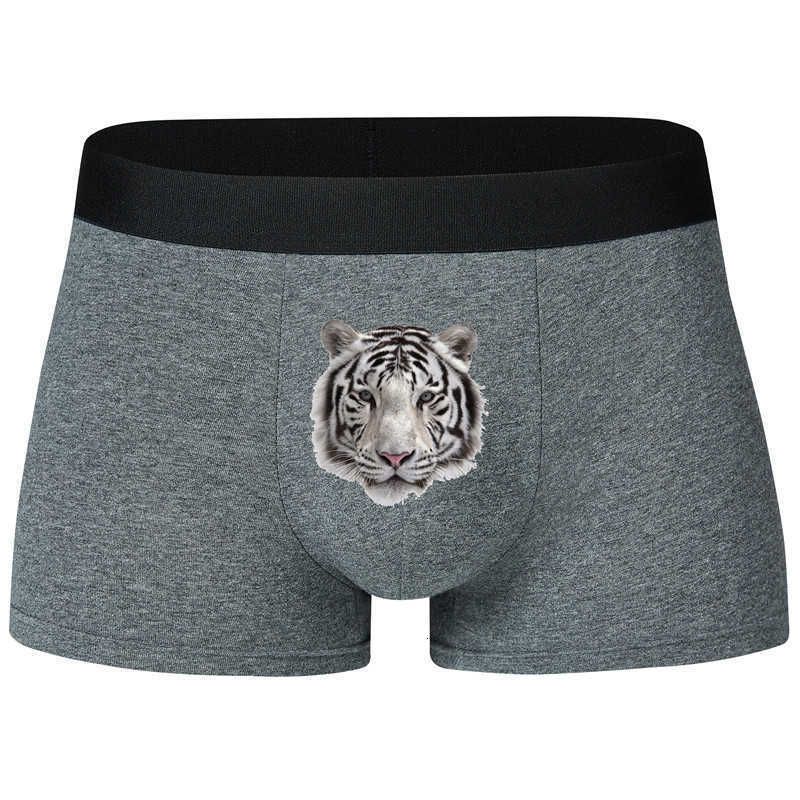 Calzoncillos de gran tamaño ropa interior divertida fresco tigre algodón u convexo Underware boxers