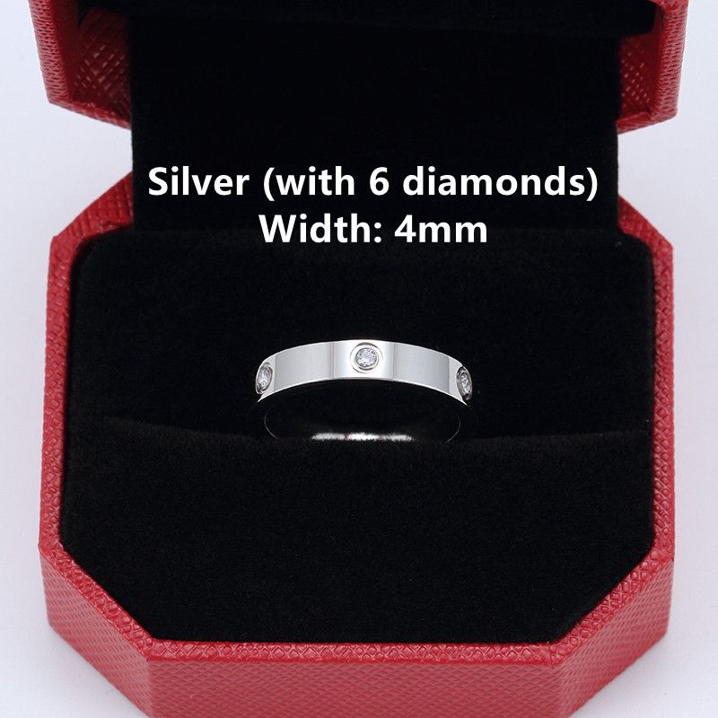 6 elmaslı 4mm gümüş (kutu yok)