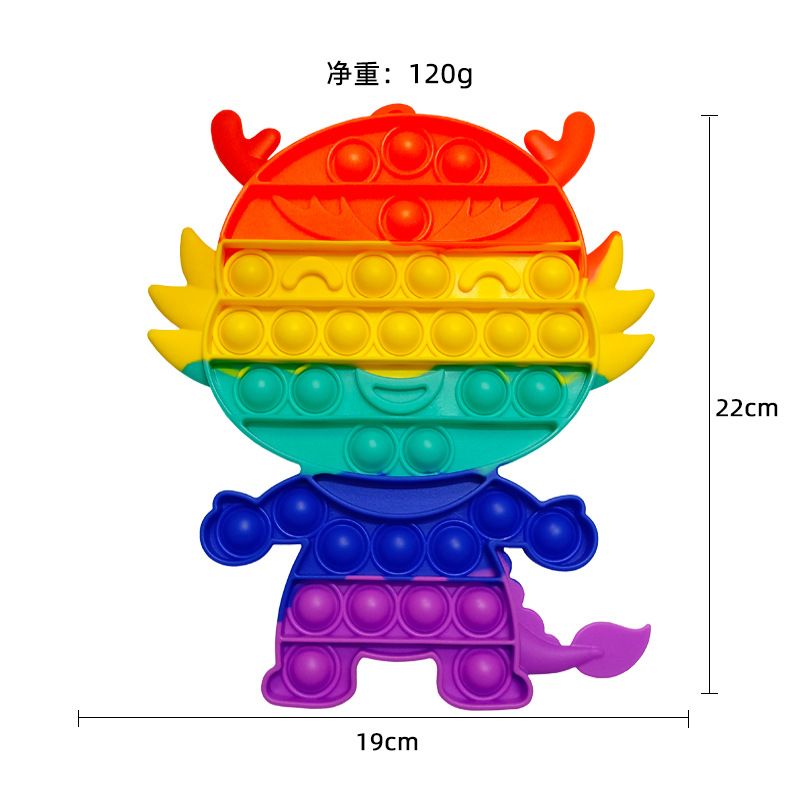 Halloween Large Size Pioneer Fidget Toys 19cm Mega Rainbow Children's Puzzle Desktop Game Poppers Bubble Giant Decompression Toy 4282 Q2