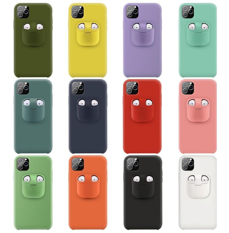 Fornitura Allingrosso Cassa Di AirPods + Custodia Liquida IPhone 12 2IN1  Cover Posteriore In Plastica In Silicone IPhone 12 11 Pro Max XR XS 7 8  Plus Da Phonecase0519, 1,87 € | It.Dhgate.Com